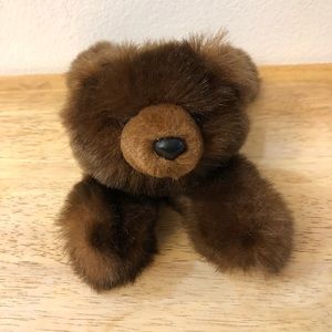 VTG Purr-Fection MJC 1988 Brown Plush Bear PVC Pellet Filled